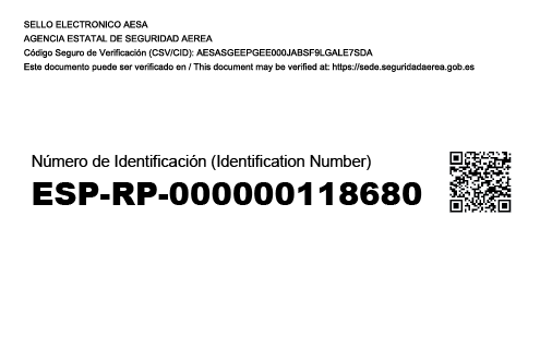 Certificado A1/A3 (EASA) — Reverso