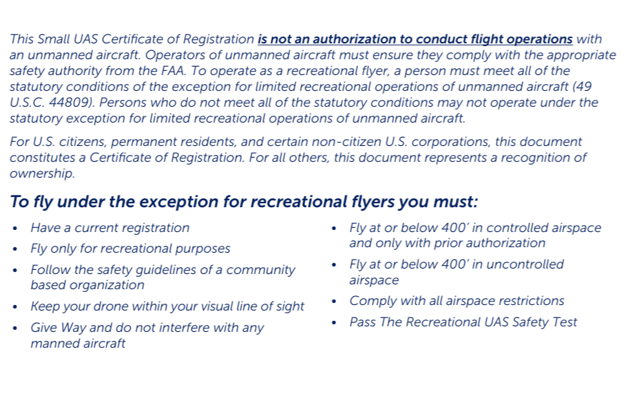 Remote Pilot Certificate (FAA Part 107) — Reverso